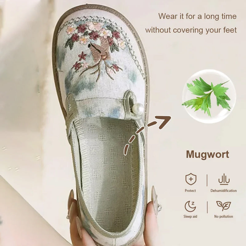 Hot Sale ⏳ Women's Flat Slip-On Embroidery Shoes
