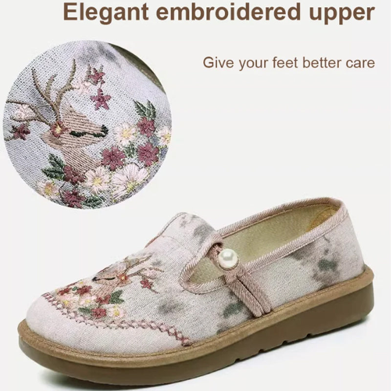 Hot Sale ⏳ Women's Flat Slip-On Embroidery Shoes