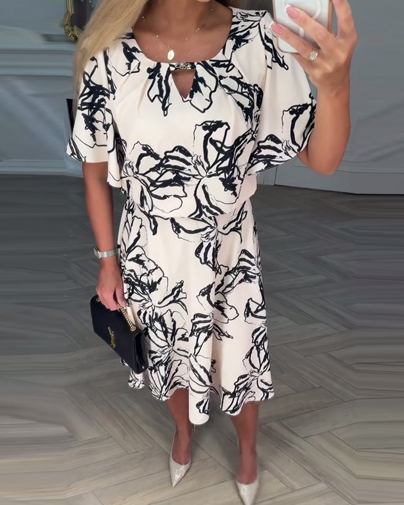 Sukienka z nadrukiem w swobodnym stylu