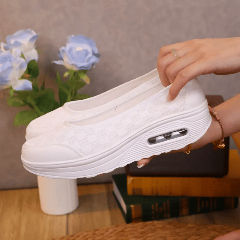 ✨Women's everyday comfortable, breathable, shock-resistant orthopedic slip-on sneakers with arch support