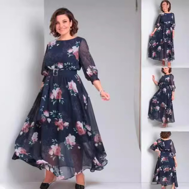 2025 New Spring Print Dress