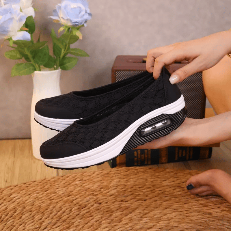 ✨Women's everyday comfortable, breathable, shock-resistant orthopedic slip-on sneakers with arch support