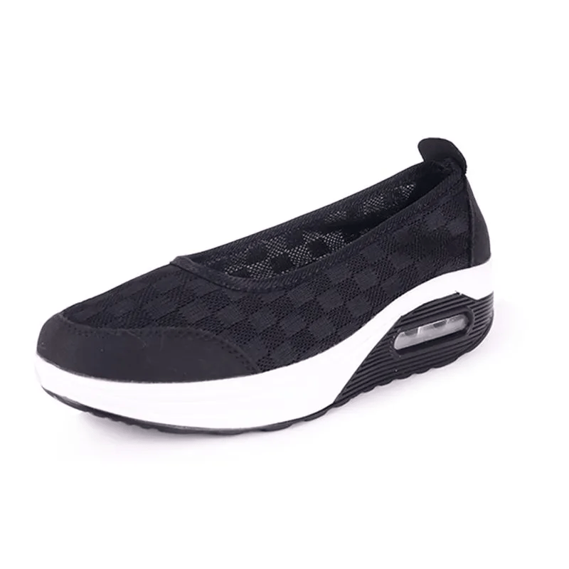 ✨Women's everyday comfortable, breathable, shock-resistant orthopedic slip-on sneakers with arch support