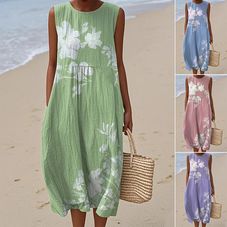 Kwiatowa sukienka bez rękawów