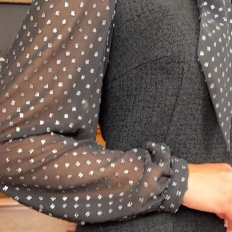 Sukienka damska z kokardą przy szyi