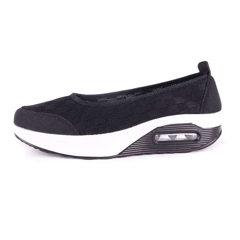 ✨Women's everyday comfortable, breathable, shock-resistant orthopedic slip-on sneakers with arch support