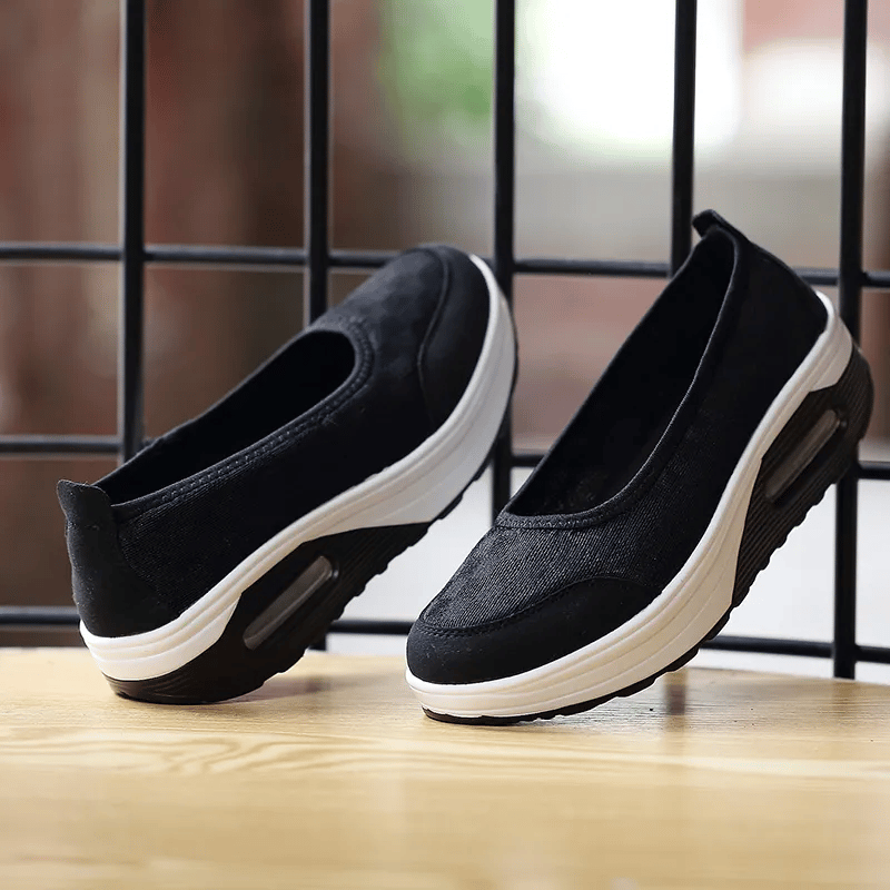 ✨Women's everyday comfortable, breathable, shock-resistant orthopedic slip-on sneakers with arch support