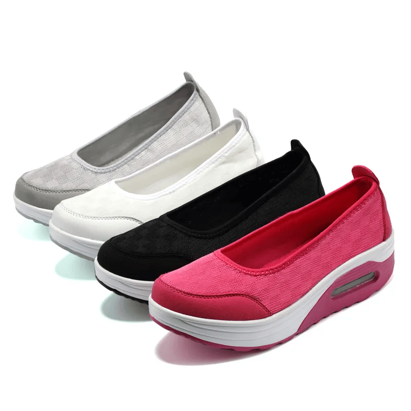 ✨Women's everyday comfortable, breathable, shock-resistant orthopedic slip-on sneakers with arch support