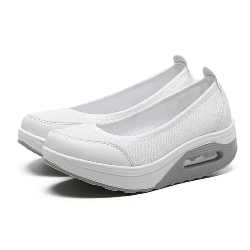 ✨Women's everyday comfortable, breathable, shock-resistant orthopedic slip-on sneakers with arch support
