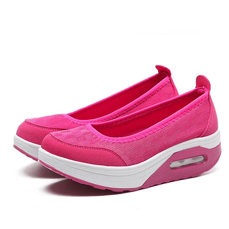 ✨Women's everyday comfortable, breathable, shock-resistant orthopedic slip-on sneakers with arch support