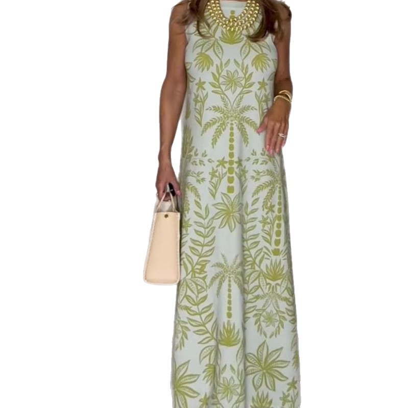 Sukienka swobodna z nadrukiem