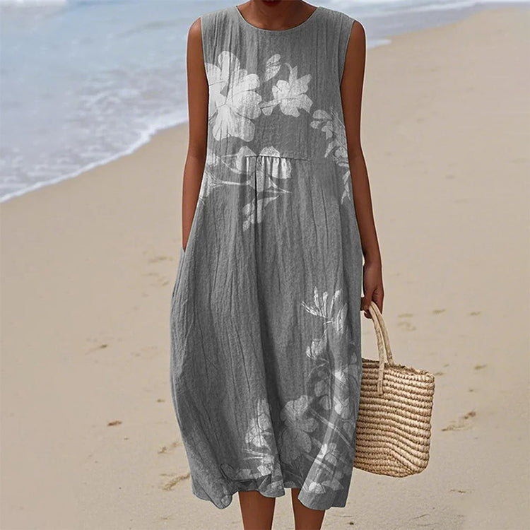 Kwiatowa sukienka bez rękawów